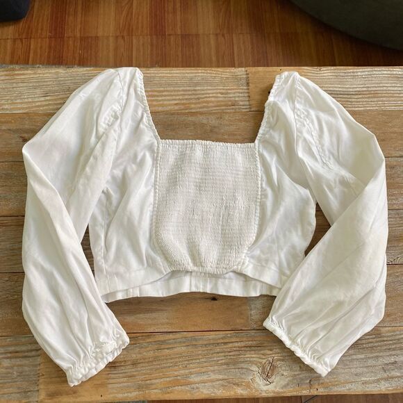 Aritzia Hadwyn Blouse White - Picture 4 of 10